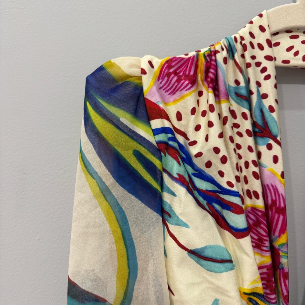 PatBo Size S Flora Print Plunge Maxi with built in bodysuit | Worn Once - Picture 10 of 13